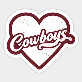 Vintage Cowboys School Spirit // High School Football Mascot // Go Cowboys Sticker